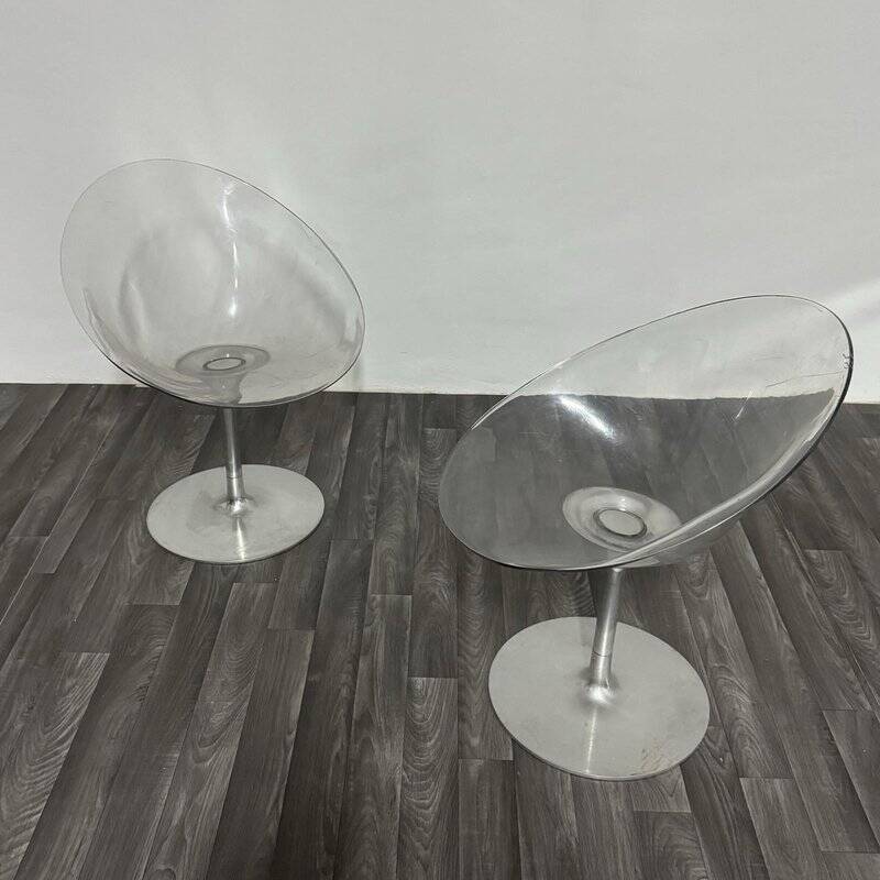Space Age Eros Armchairs by Philippe Starck for Kartell, 1970s, Set of 2