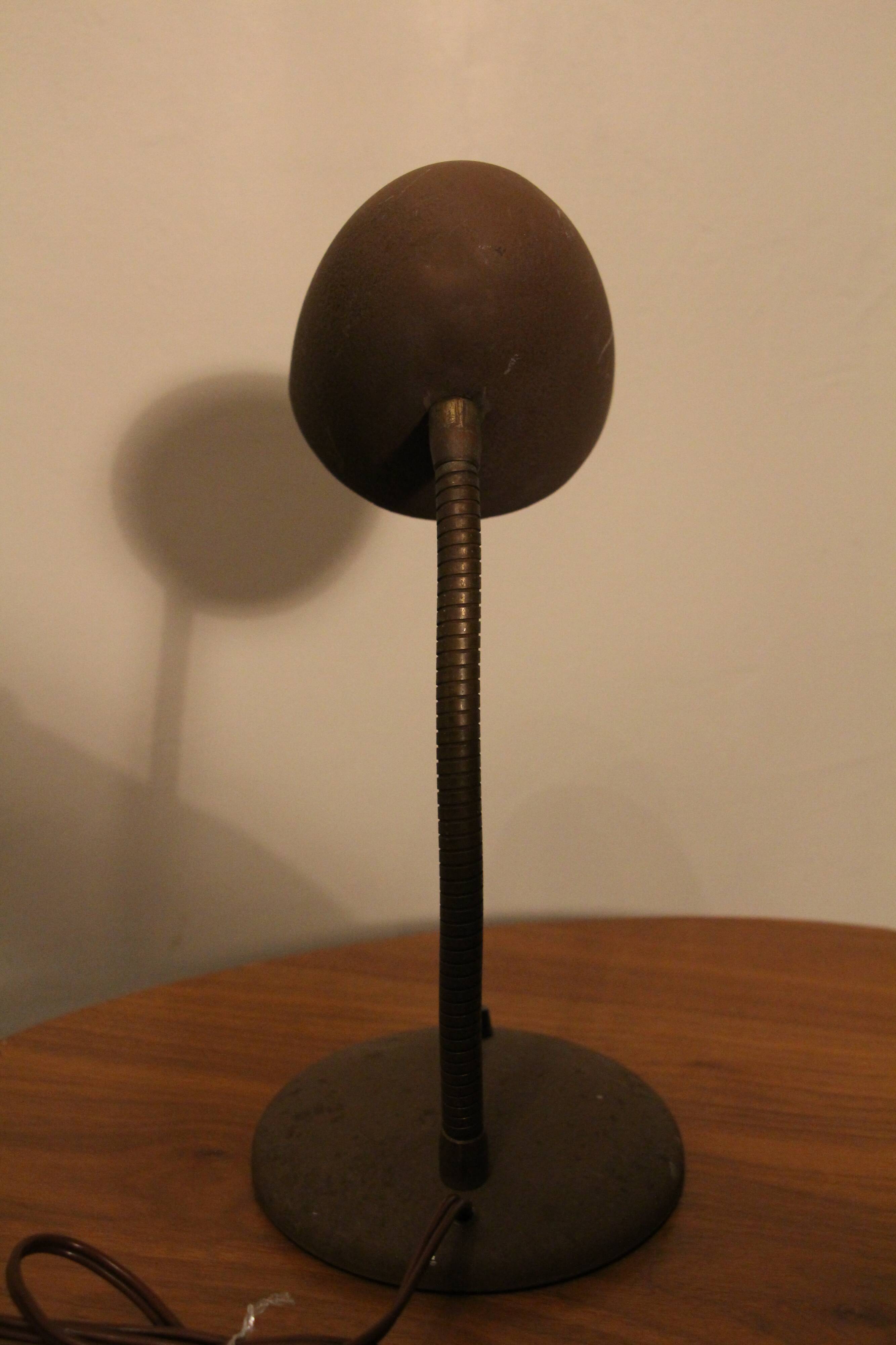 50's brown desk lamp