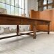 Solid walnut farmhouse castle table 1900 XXL