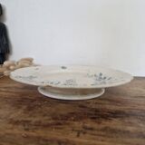 Tart holder cakes display compotier porcelain earthenware Lunéville