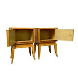 Pair of light wood bedside tables 1950