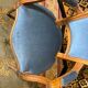 Louis XVI style convertible armchair blue velvet