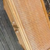 Honey-colored rattan shelf 🍯