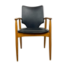Chair with black skai leather