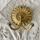 Coat hook, double hook in gold metal