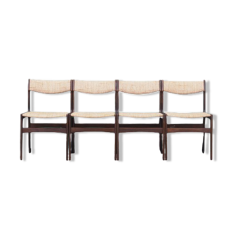 Ensemble de quatre chaises en chêne, design danois, années 70, production: Skovby