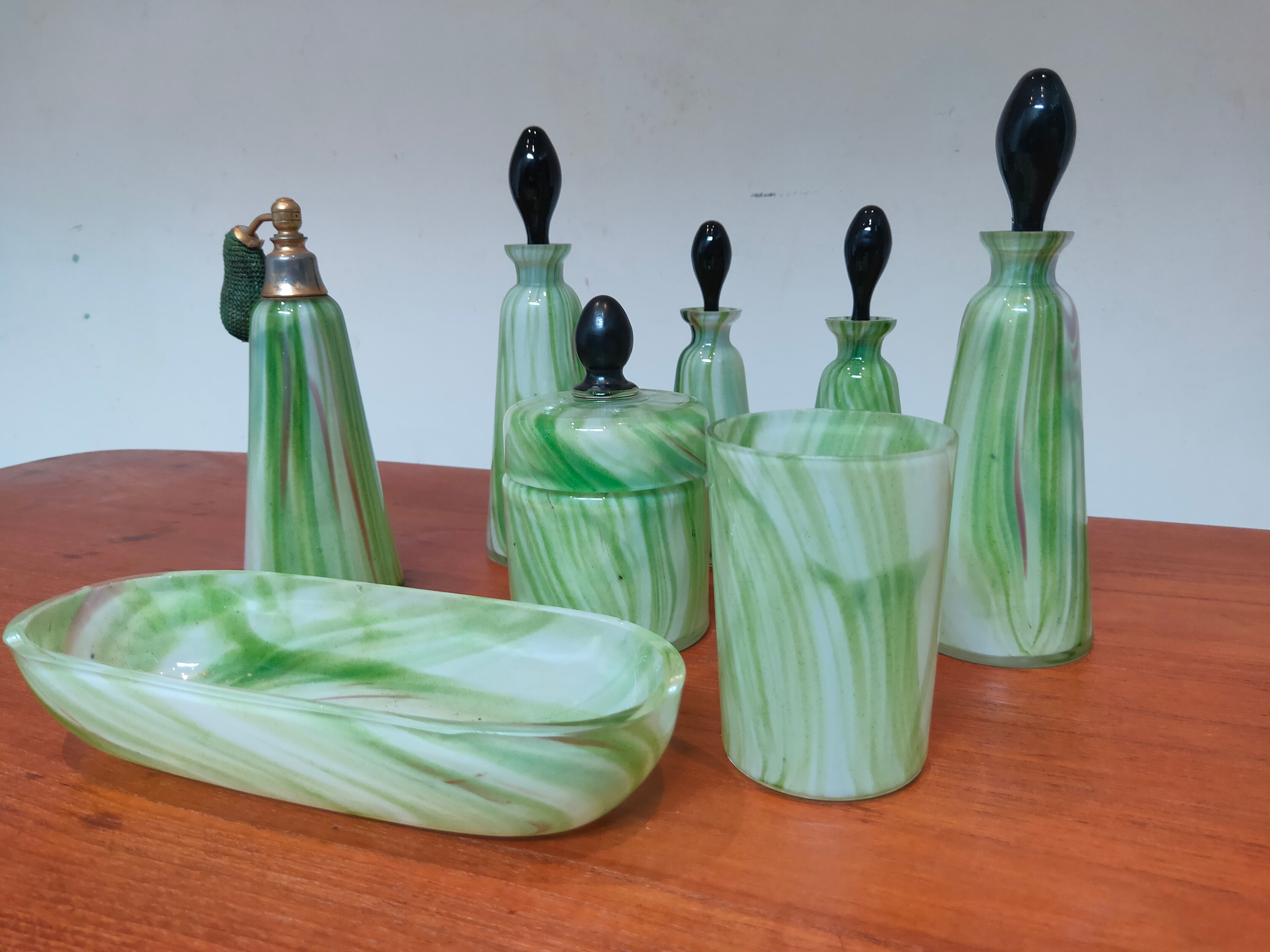 30s blown glass toiletries