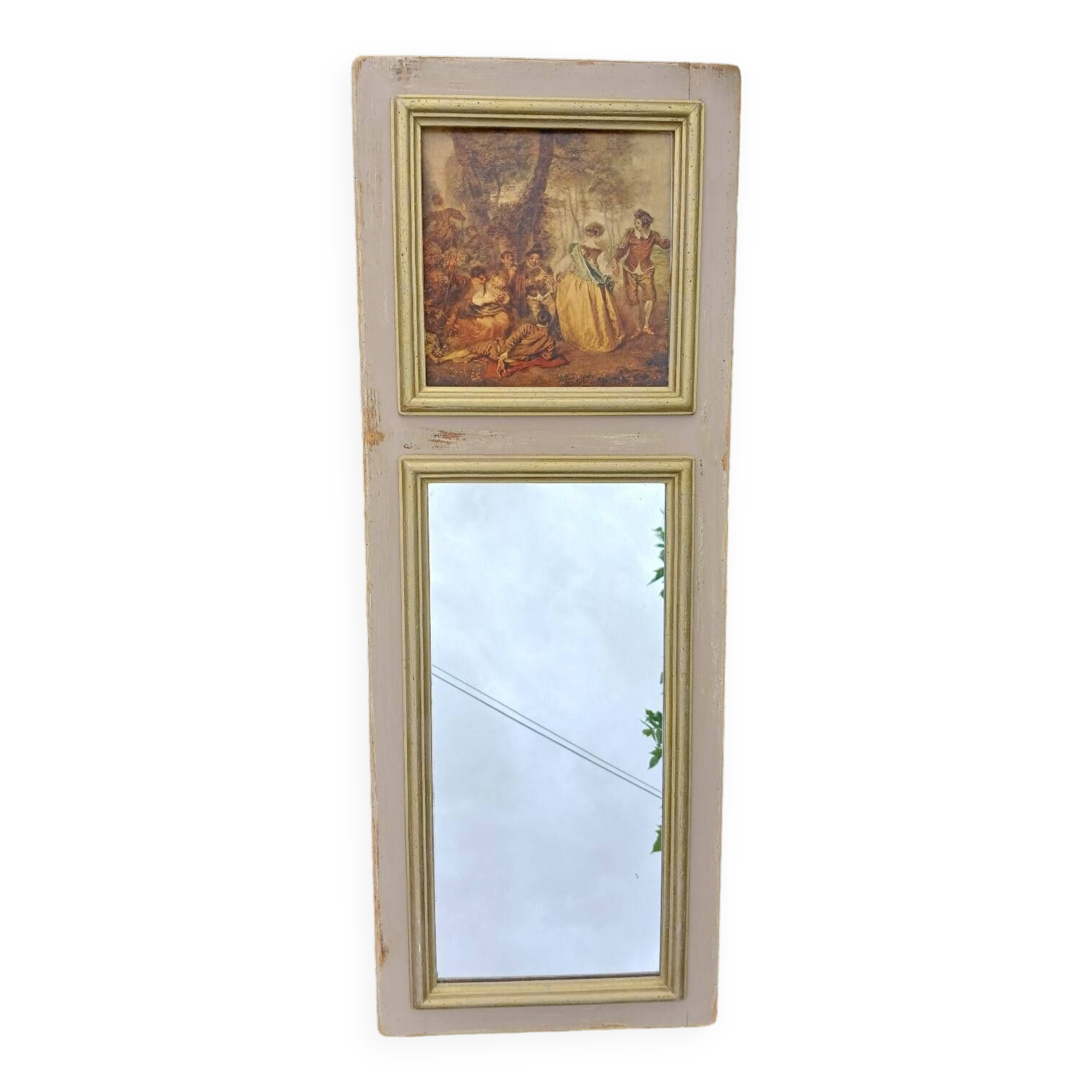 Miroir/ tableau ancien 88 × 42 cm