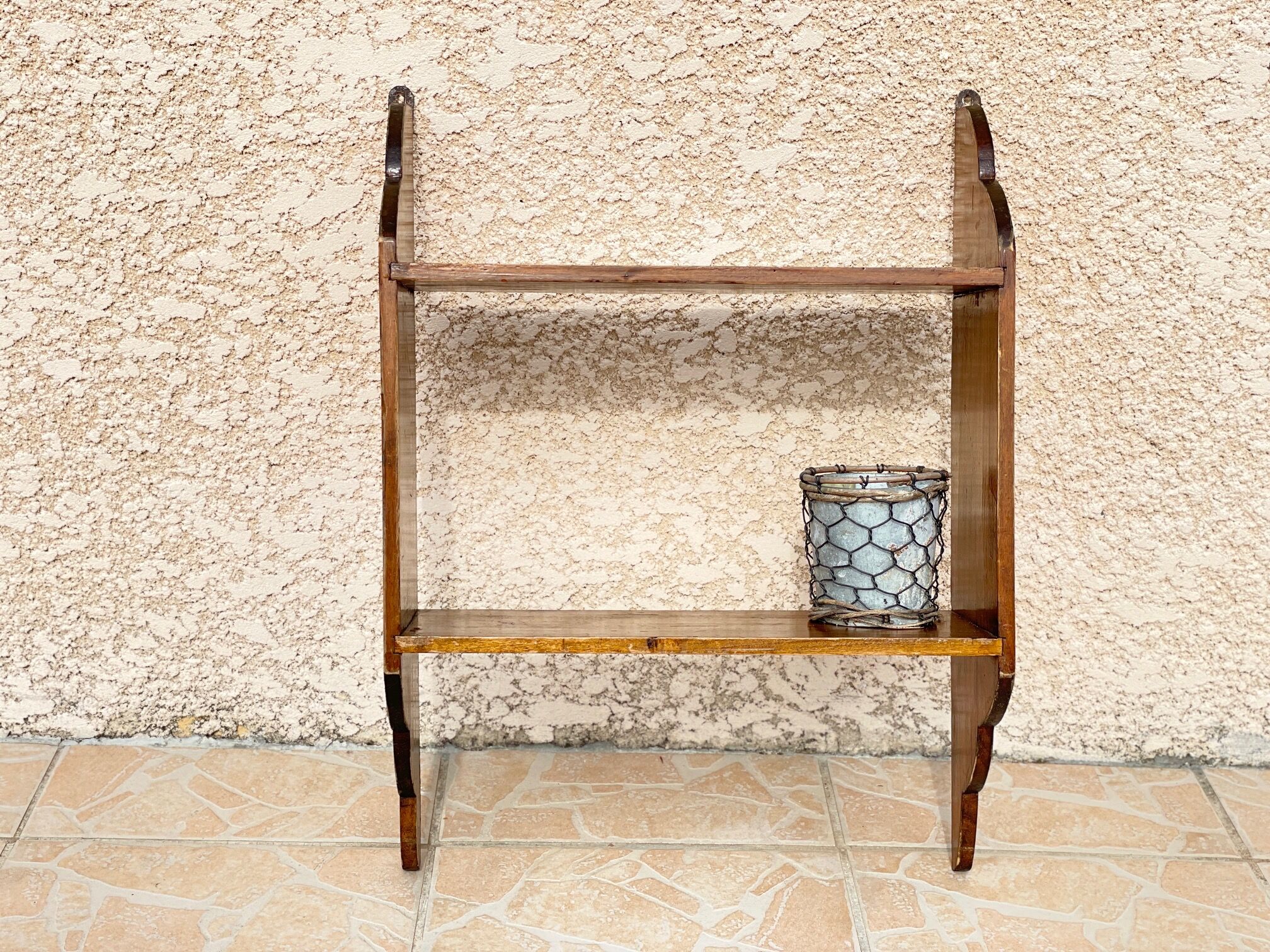 Old wooden wall shelf