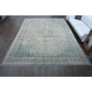 1970s Vintage Persian Handmade Wool Cotton Brown Area Rug 285x388