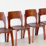 4 mahogany wooden chairs