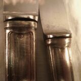 Set of 5 table knives / 9 dessert knives in silver plated mod.shell