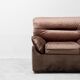 Pair of vintage lounge armchairs in brown velvet – 1970s