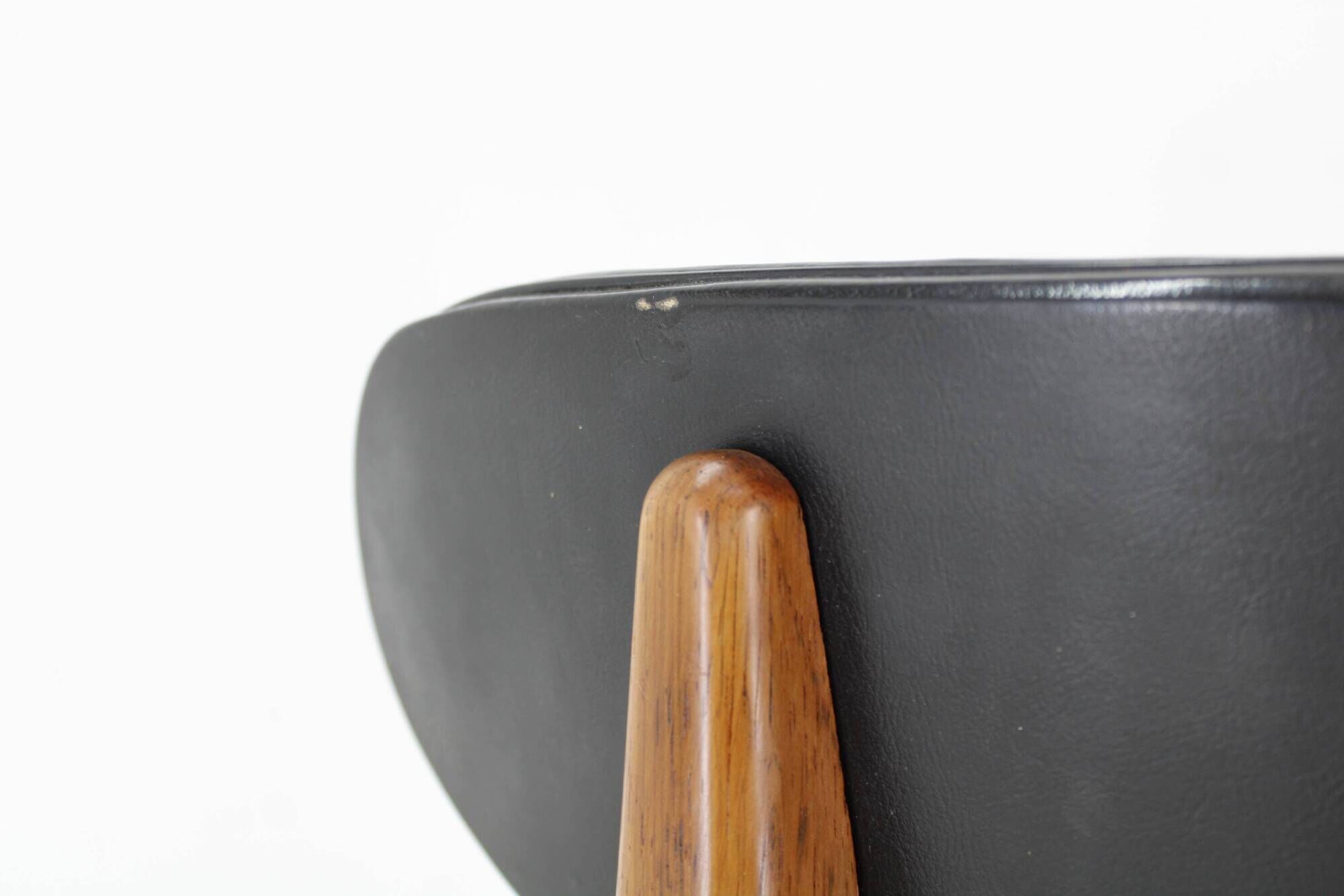 1960s Set of Six Scantic Mobelvaerk Dining Chairs in Leatherette, Denmark