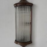 Vintage wall sconce, copper and glass, France, 1940