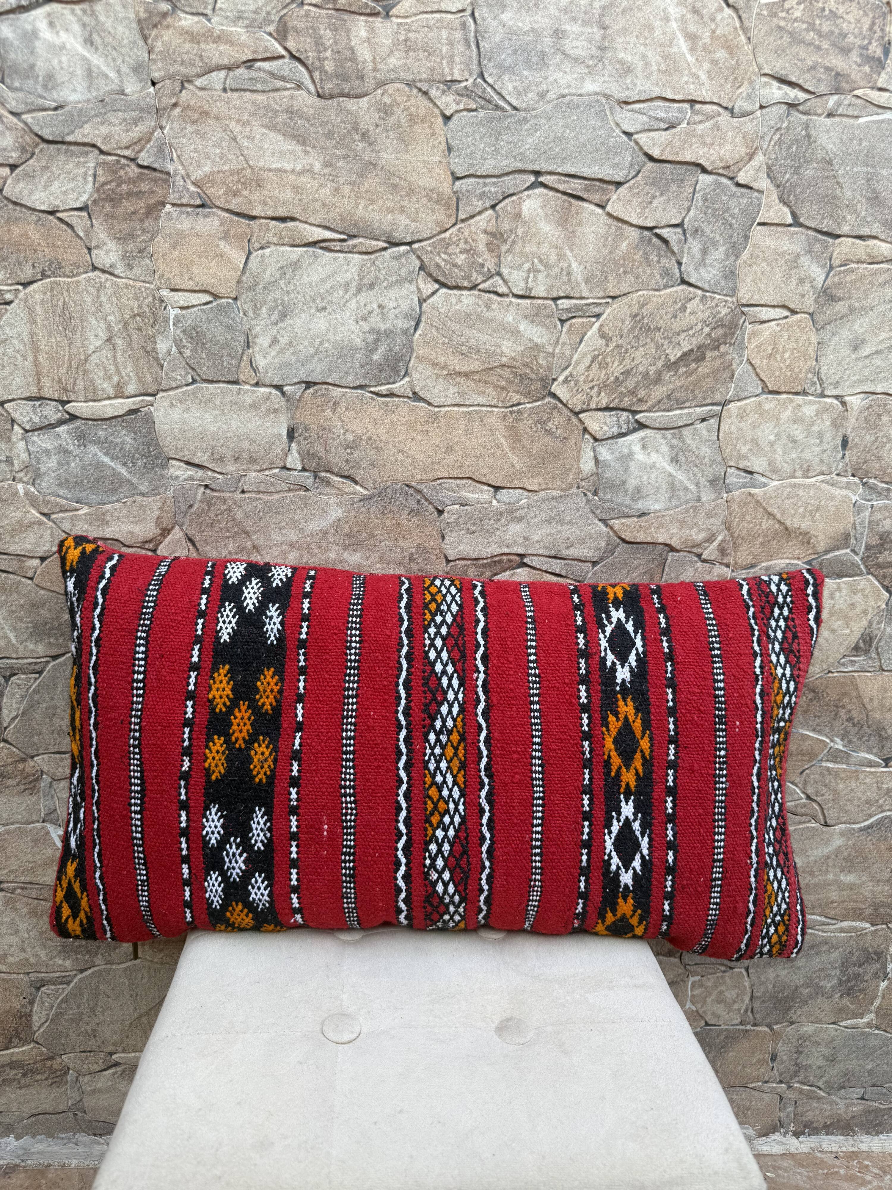Moroccan pillowcase, Berber cushion cover, woven pillowcase