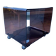 cube plexi fumé  a roulettes