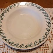 Lot de 3 assiettes creuses anciennes Terre de fer Choisy Le Roi