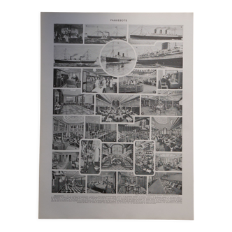 Original lithograph on ocean liners