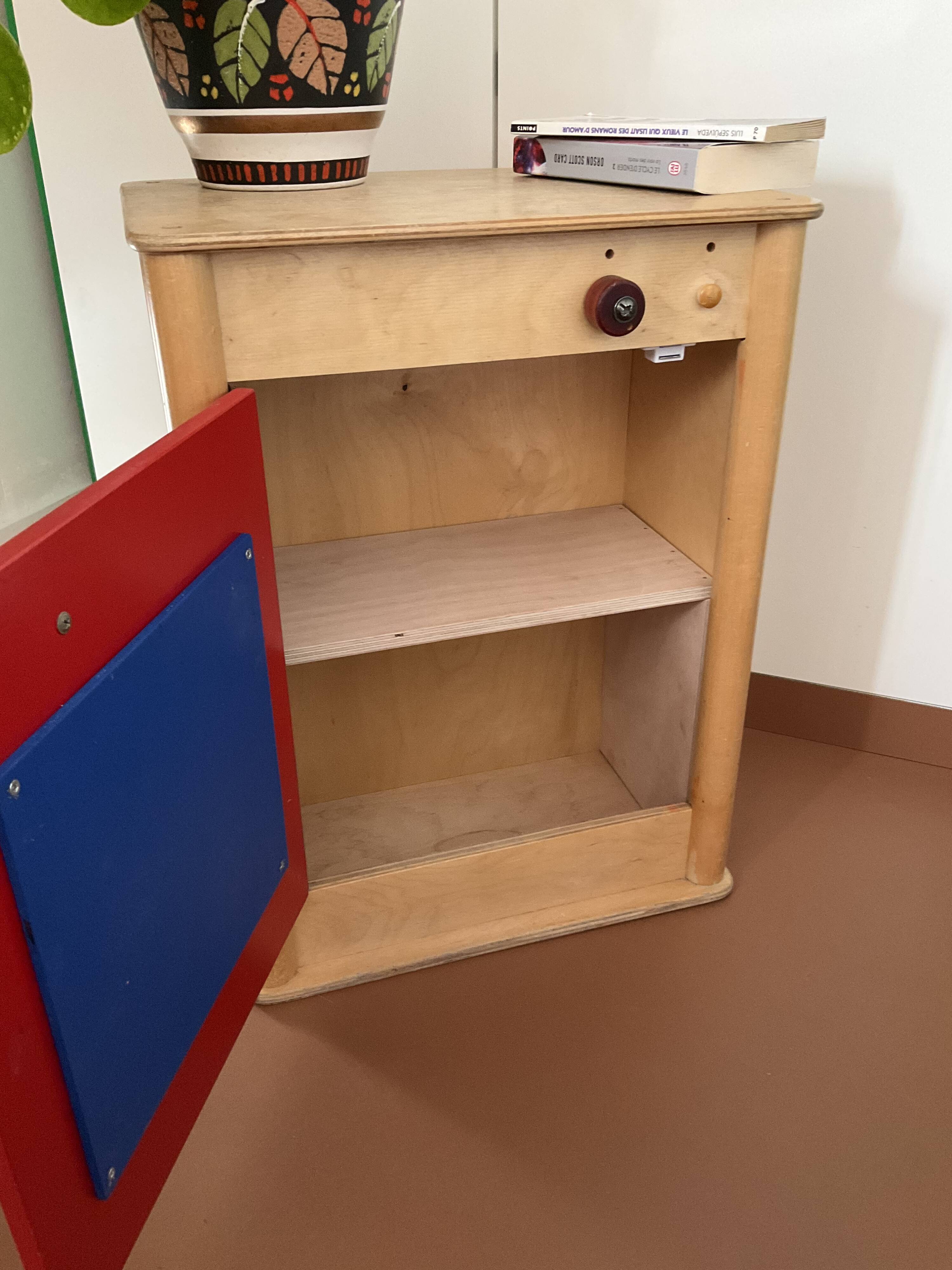 Small vintage red and blue furniture