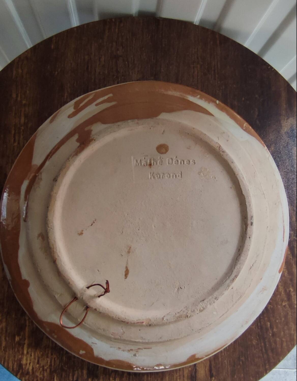 Ceramic plate Mathé Dénes pottery Korond