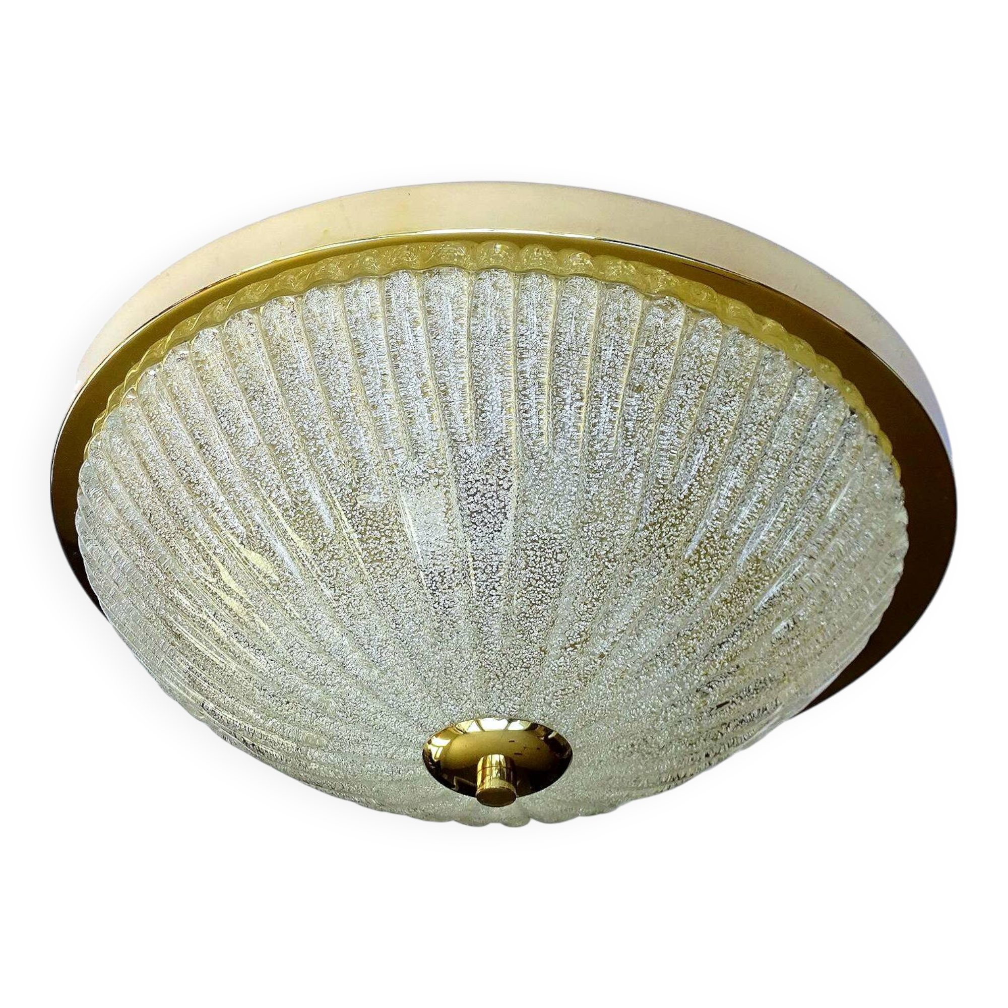 Grande lampe vintage en verre italien