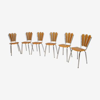 Lot de six anciennes chaises formica datant des années 1950/1960