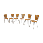 Lot of six old chairs formica dating from the years 1950/1960