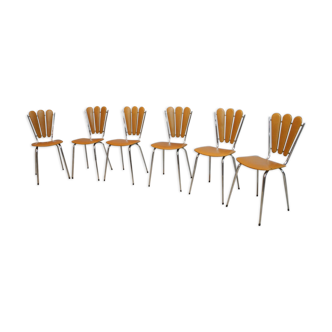 Lot of six old chairs formica dating from the years 1950/1960