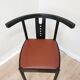 Vintage THONET Bentwood Dining Chair: Postmodern Brown Leather Seat
