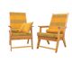 Fauteuils en bois de pin de style scandinave, années 1970, set de 2