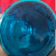 Blue glass apothecary jar, Belgium