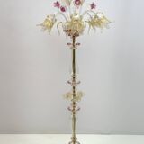 Ca'Rezzonico Blown Murano Glass 6 Arms Floor Lamp, Italy, 1950s