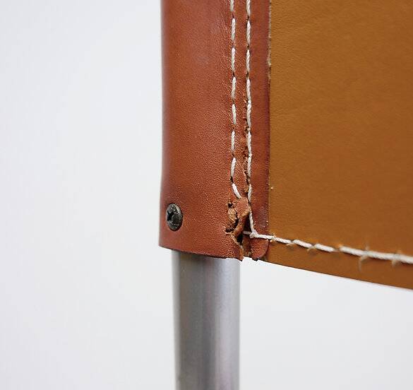 Set of 6 of italian vintage Arrben dining chairs, 1980s - Cognac Leather