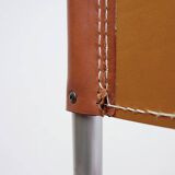 Set of 6 of italian vintage Arrben dining chairs, 1980s - Cognac Leather