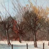 Huile sur toile l'hiver Jean Claude Brulere.