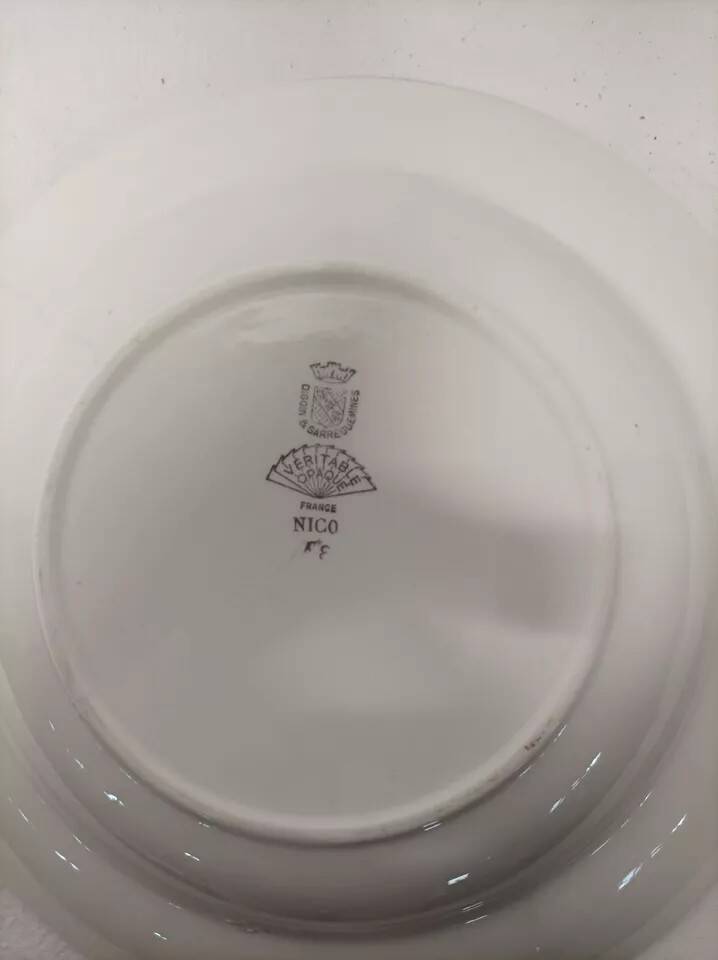 Deep plate Digoin Sarreguemines France