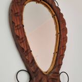 Brutalist vintage mirror