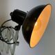 Industrial Black Enamel Scissor Wall Lamp, 1950s