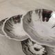 Dessert / ice cream bowls in 18/10 stainless steel, Guy Degrenne style, flower shape.