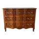 Classic wooden and brass chest of drawers