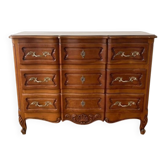 Classic wooden and brass chest of drawers