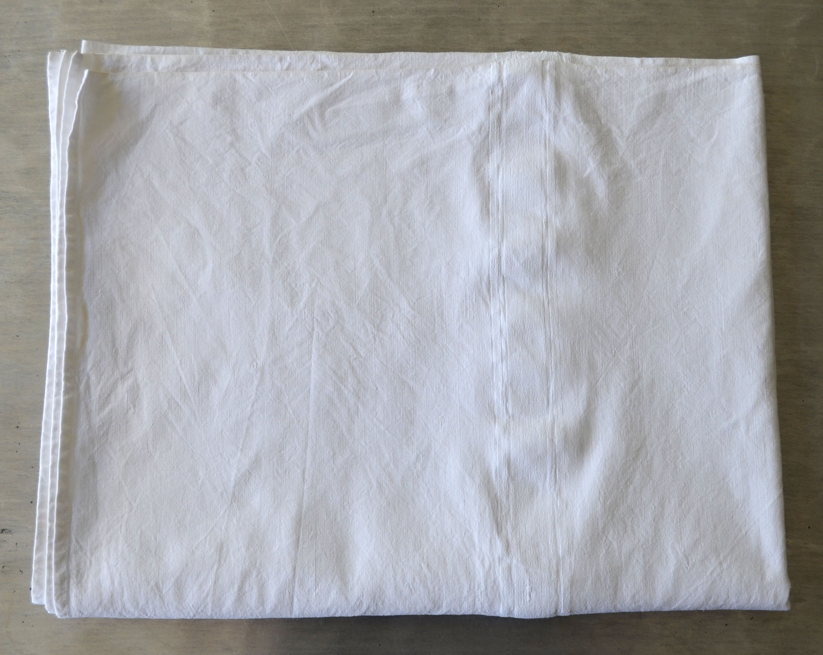 Old linen tablecloth