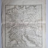 Map of Germania from the Atlas of the History of the Emperors of 1819, 48 x 34 cm