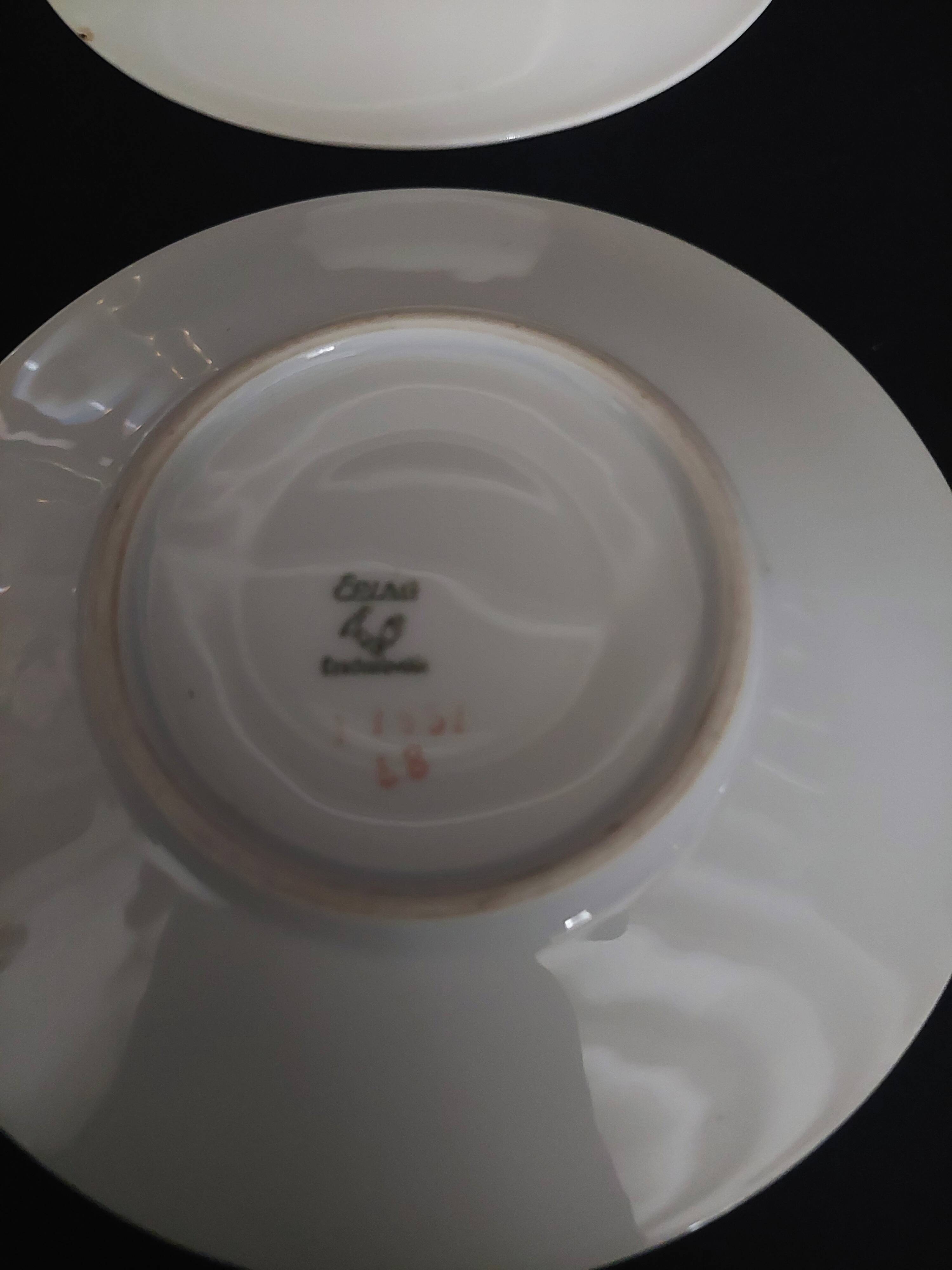 Epiag porcelain coffee cups Czechoslovakia floral decor