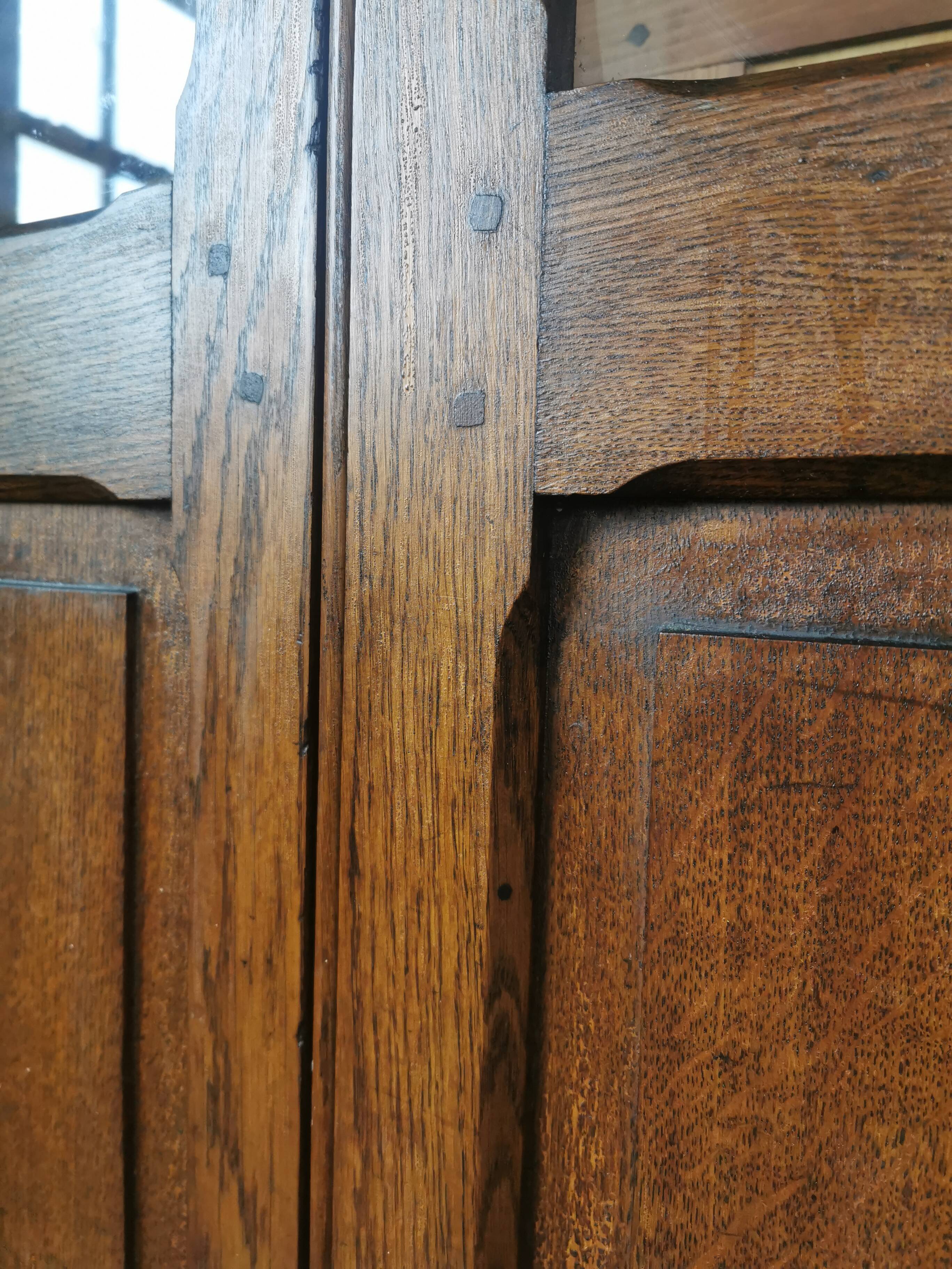 Display cabinet, oak bookcase from the 20s