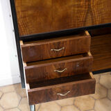 Bahut secretary wood laqué 70s