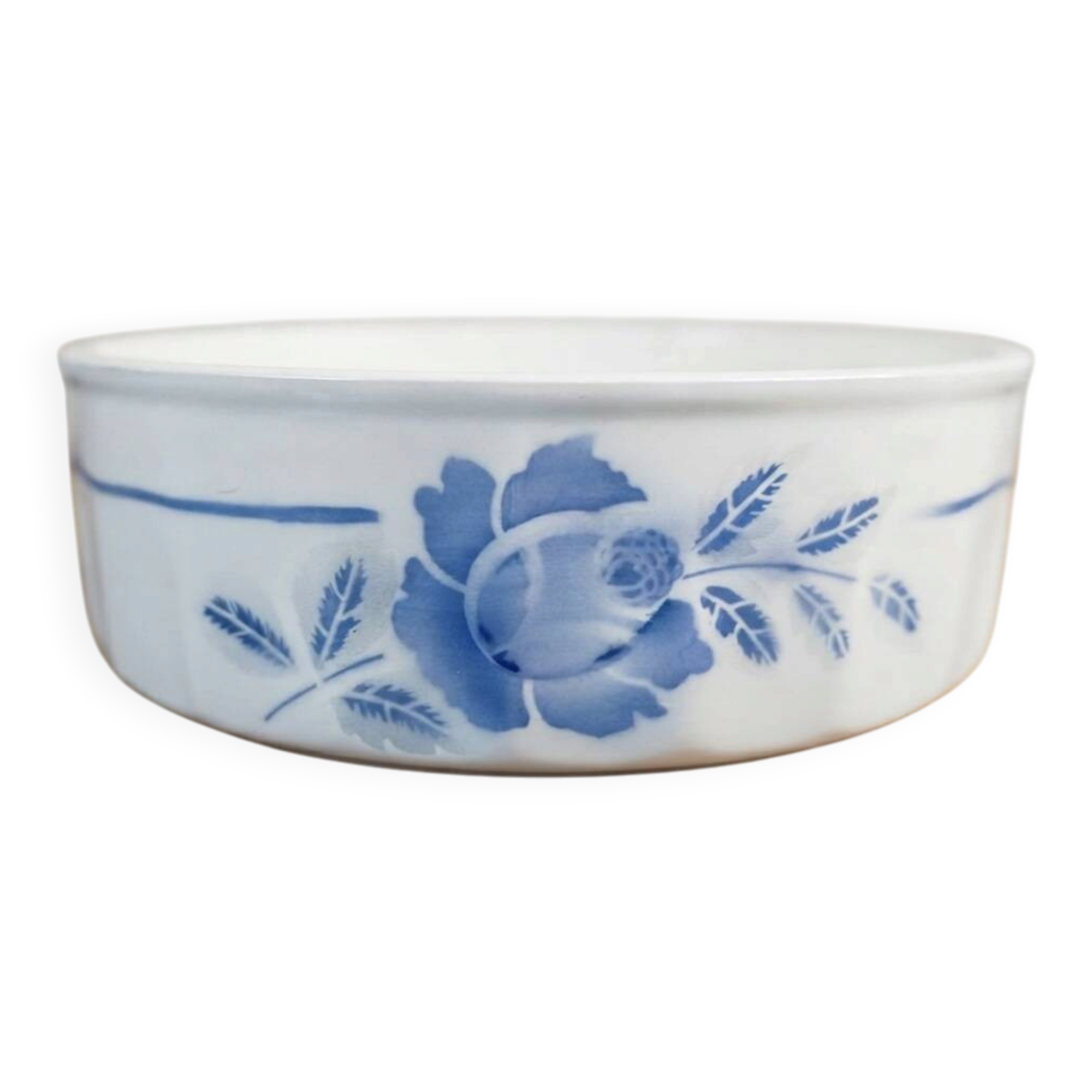 Antique toilet basin in earthenware, Moulin des Loups Factory, 1950