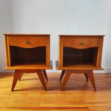 Paire de tables de chevets vintage 1950