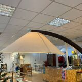 Luna walnut arc floor lamp by Natuzzi, 1990s